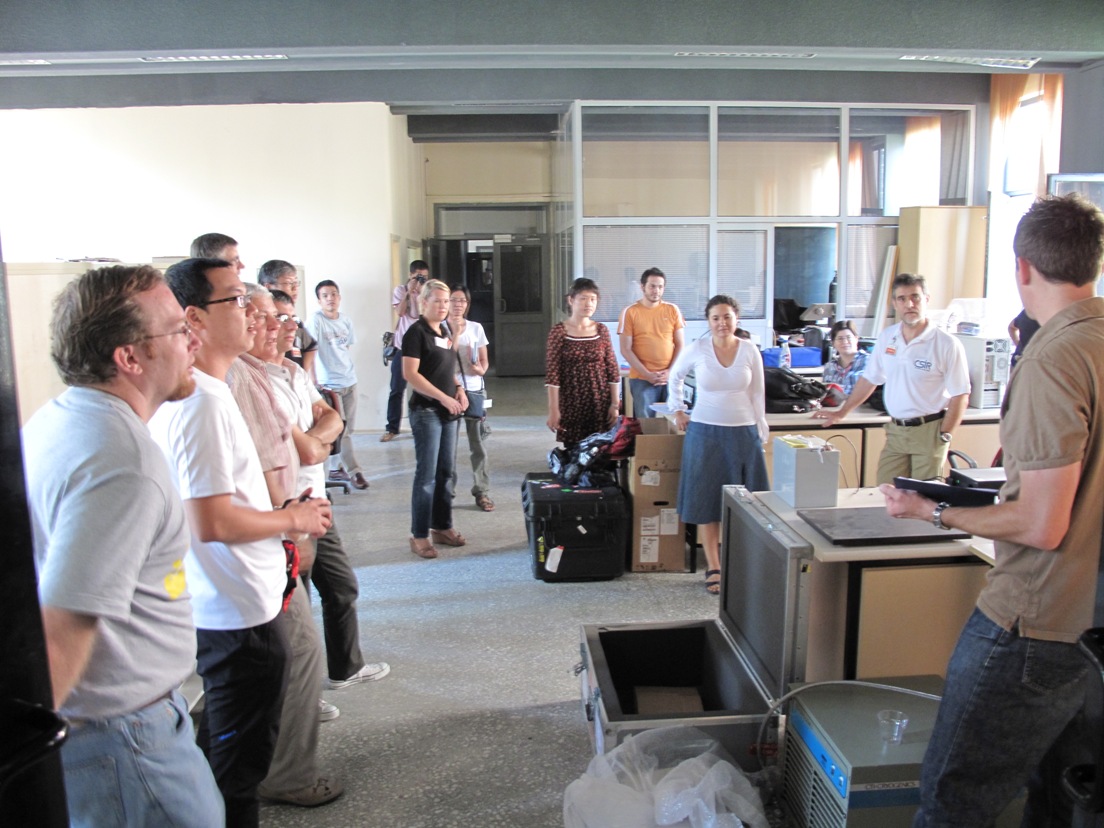 Andrew Deadman briefs the participants